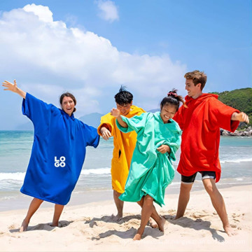 Serviette à capuche de surf Poncho Cotton Beach Poncho serviette